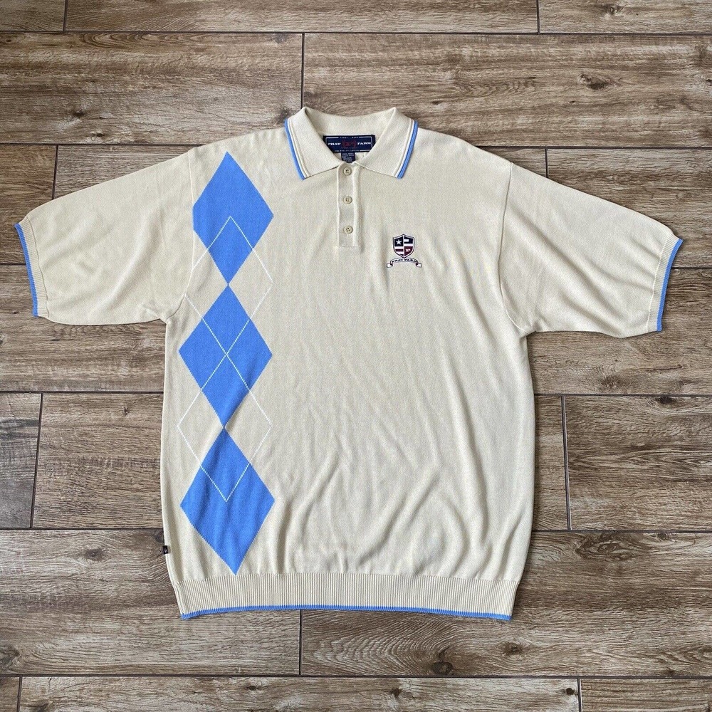 Vintage Phat Farm Argyle Sweater Size XXXL 3XL